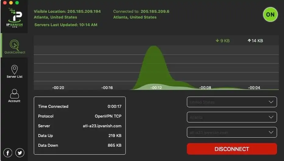 ipvanish-screenshot 1